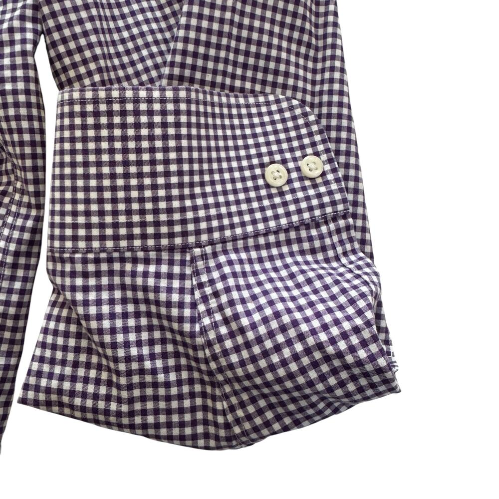 Lauren Ralph Lauren Shirt Men's Purple Plaid Button Down Collared Sz 16.5 34/35 - Picture 6 of 8